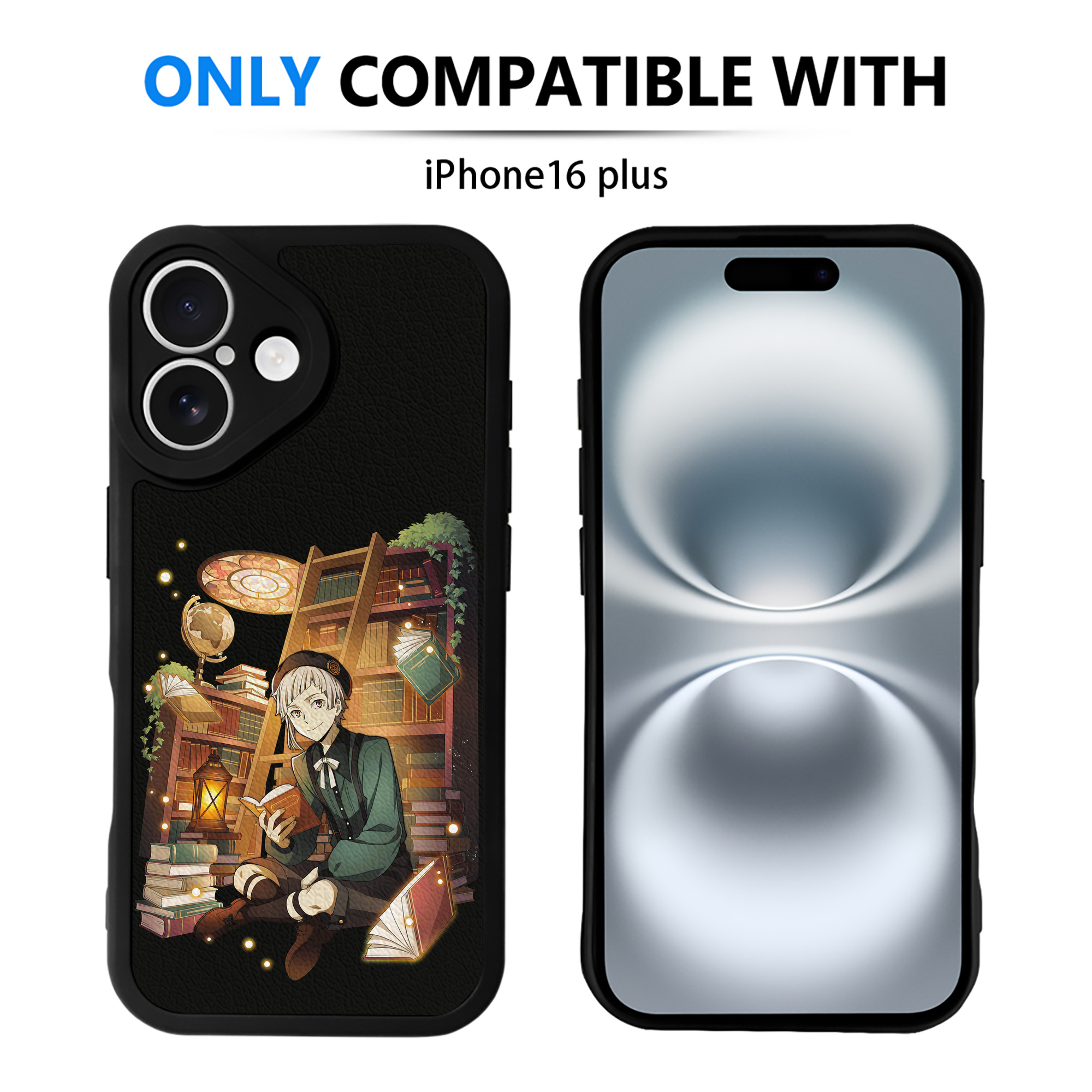 （画像用） 文豪ストレイドッグス Bungo Stray Dogs 【iPhone 16シリーズ対応】シリコンスマホケース（レザー調） 材質：シリコン